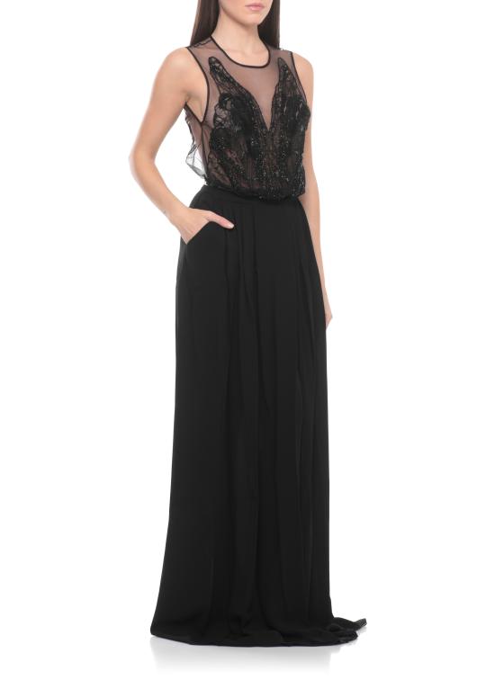 26SS 엘리자베타프랜치 롱 원피스 ABR4262E2 110 Black - ELISABETTA FRANCHI