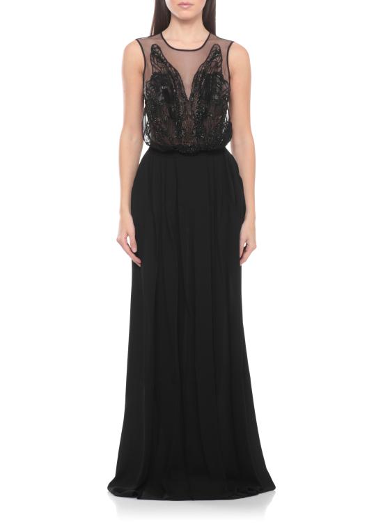 26SS 엘리자베타프랜치 롱 원피스 ABR4262E2 110 Black - ELISABETTA FRANCHI