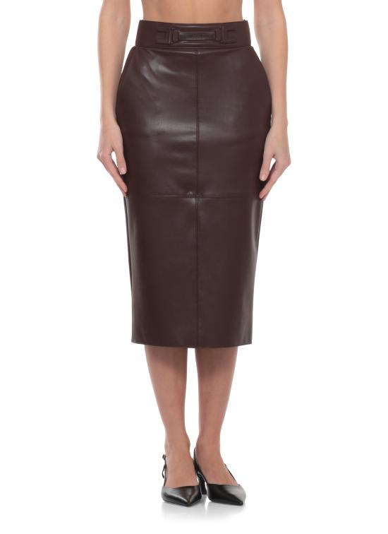 26SS 엘리자베타프랜치 미디 스커트 GO16361E2 644 Marrone - ELISABETTA FRANCHI