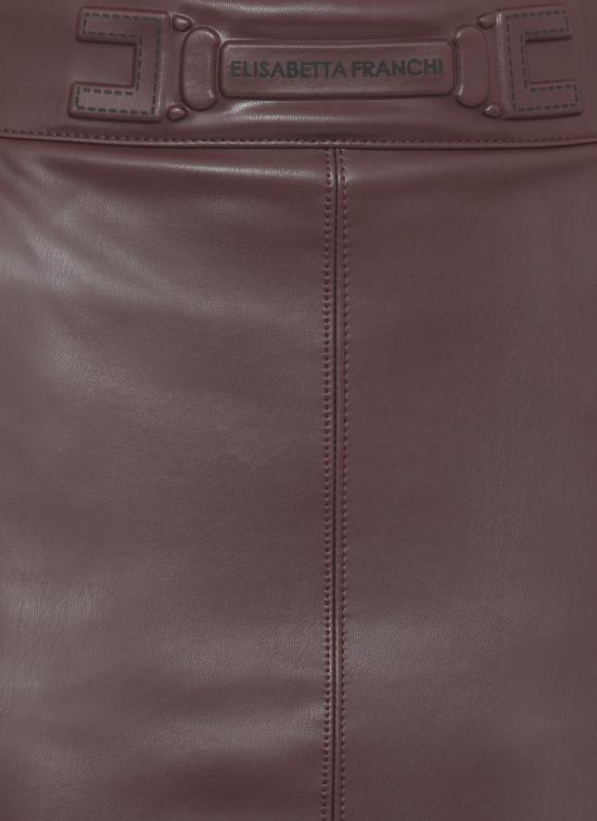 26SS 엘리자베타프랜치 미디 스커트 GO16361E2 644 Marrone - ELISABETTA FRANCHI