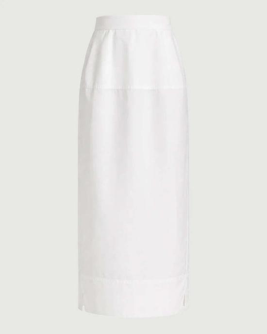 로에 스커트 로헤 조각 포플린  옵틱 화이트