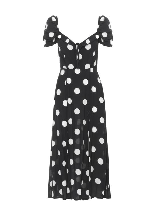 26SS 마 데 마가리타스 롱 원피스 MMABW01534 PTTS0053POIS GRANDE NERO Black