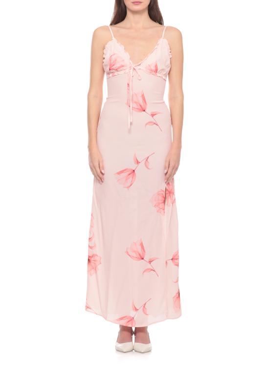 26SS 마 데 마가리타스 롱 원피스 MMABW01529 PTTS0053LOTUS PESCA Rosa - MAR DE MARGARITAS