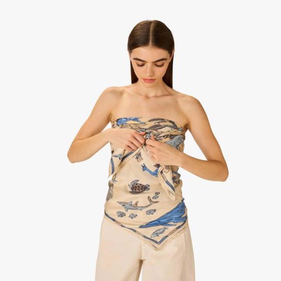  이누이 에디션 머플러/스카프 이노우이 에디션 스퀘어 스카프 아틀라스 - INOUI EDITION