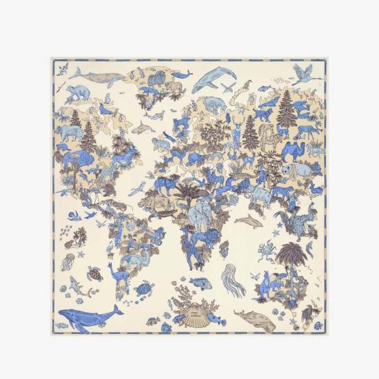  이누이 에디션 머플러/스카프 이노우이 에디션 스퀘어 스카프 아틀라스 - INOUI EDITION