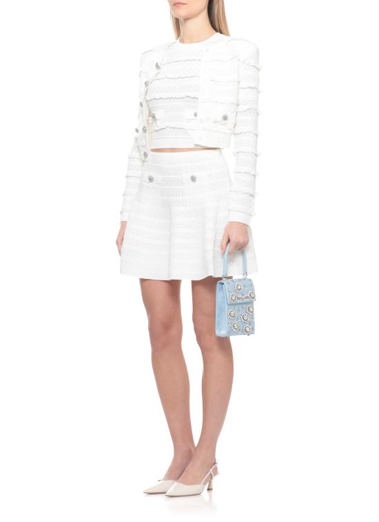 26SS 셀프 포트레이트 토트백 SS26313BL BLUE SATIN CRYSTALBLUE Light Blue - SELF PORTRAIT