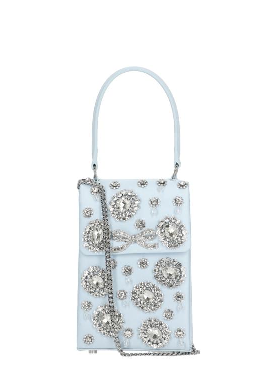 26SS 셀프 포트레이트 토트백 SS26313BL BLUE SATIN CRYSTALBLUE Light Blue