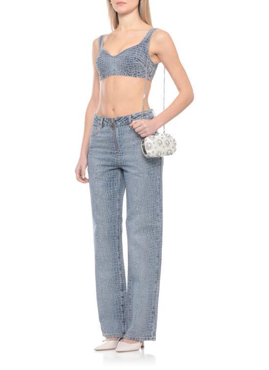 26SS 셀프 포트레이트 클러치/파우치 SS26304BC CREAM SATIN MULTI CRYSTALCREAM Ivory - SELF PORTRAIT