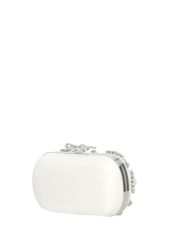 26SS 셀프 포트레이트 클러치/파우치 SS26304BC CREAM SATIN MULTI CRYSTALCREAM Ivory - SELF PORTRAIT