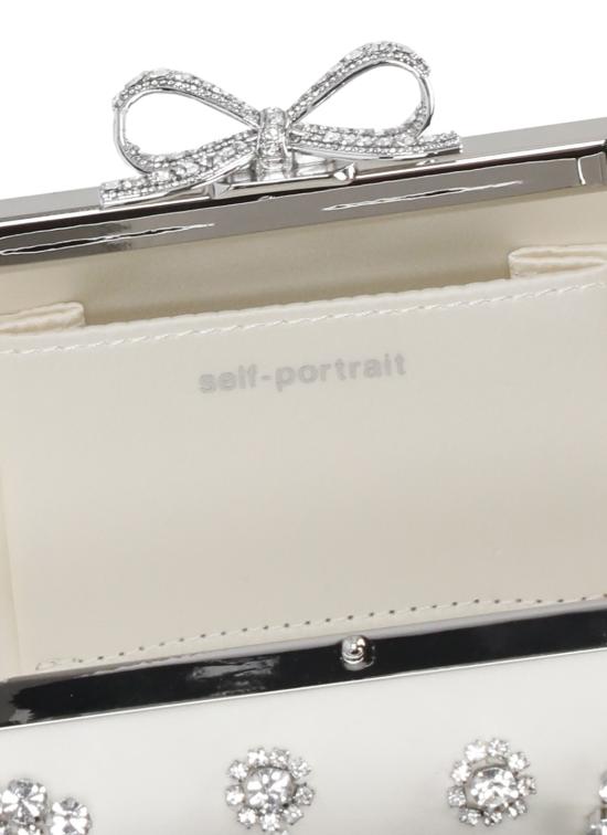 26SS 셀프 포트레이트 클러치/파우치 SS26304BC CREAM SATIN MULTI CRYSTALCREAM Ivory - SELF PORTRAIT