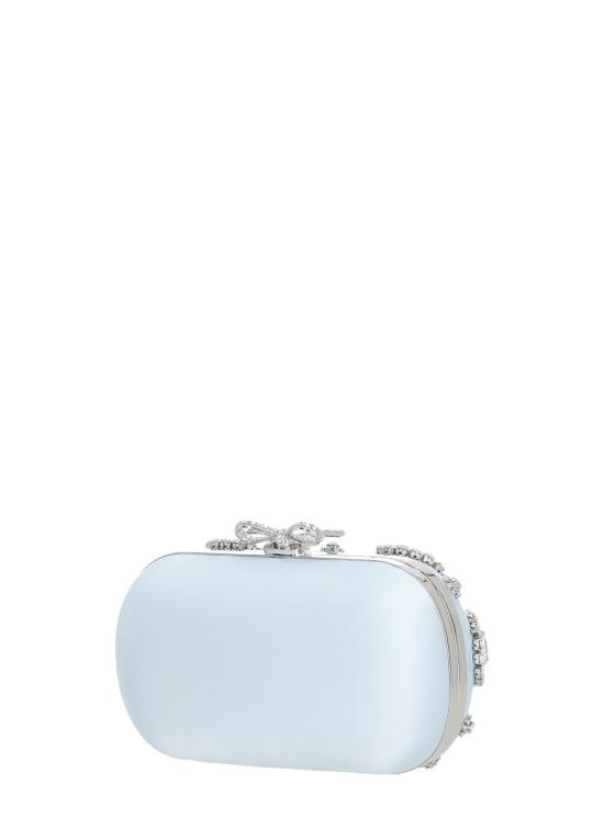 26SS 셀프 포트레이트 클러치/파우치 SS26304BL BLUE SATIN MULTI CRYSTALBLUE Light Blue - SELF PORTRAIT