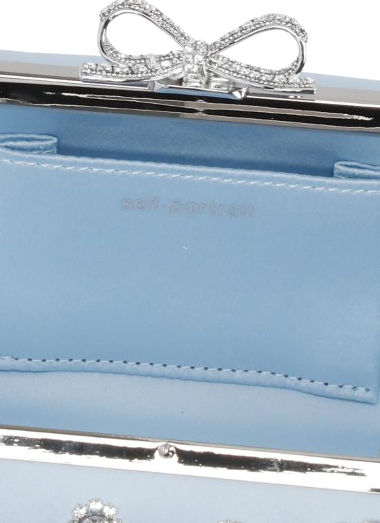 26SS 셀프 포트레이트 클러치/파우치 SS26304BL BLUE SATIN MULTI CRYSTALBLUE Light Blue - SELF PORTRAIT