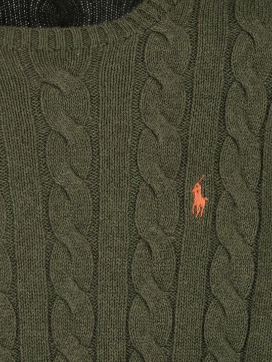 26SS 폴로 랄프로렌 로고 자수 케이블 니트 스웨터 710 775885 542 Green - POLO RALPH LAUREN
