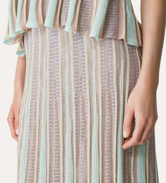  포르테포르테 롱 스커트 포르테 포르테 마이 스커트 롱 레 폴리 자카드 튤립 스커트 루센테 - FORTE FORTE