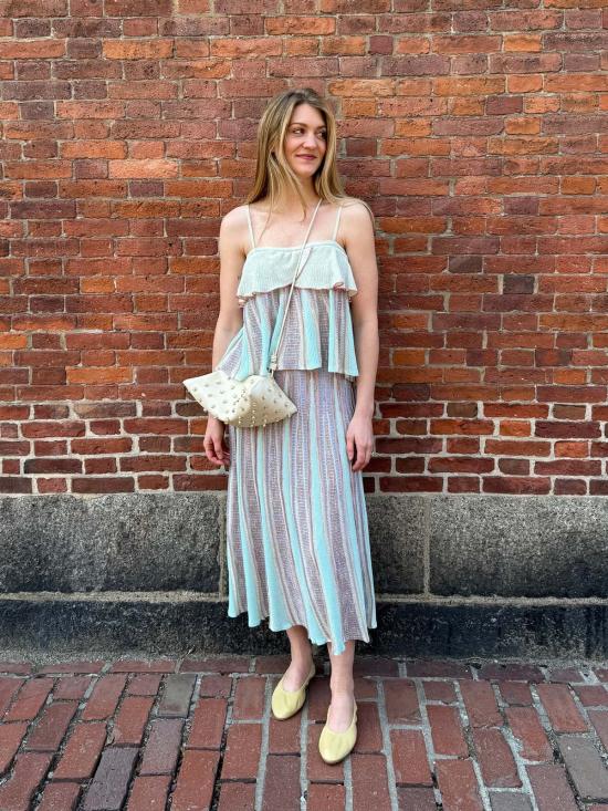  포르테포르테 롱 스커트 포르테 포르테 마이 스커트 롱 레 폴리 자카드 튤립 스커트 루센테 - FORTE FORTE