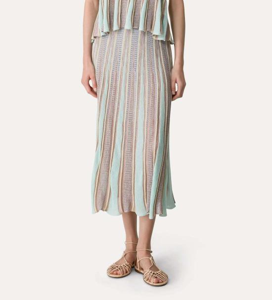  포르테포르테 롱 스커트 포르테 포르테 마이 스커트 롱 레 폴리 자카드 튤립 스커트 루센테 - FORTE FORTE