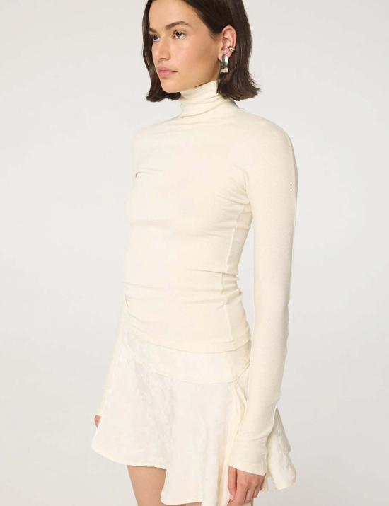  더 라인 바이 케이 긴팔 티셔츠 블릭사 탑 헤더 그레이 - THE LINE BY K