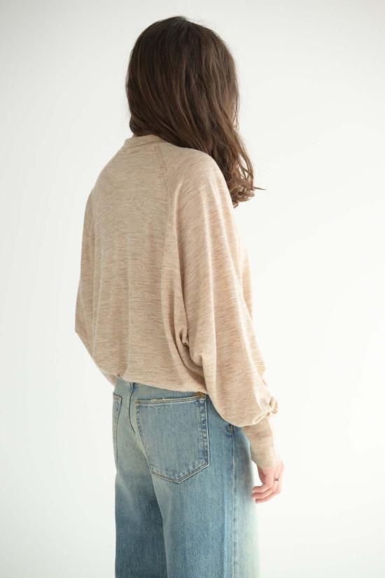  보부틱 긴팔 티셔츠 구역 설정 셔츠 오트밀 - BOBOUTIC