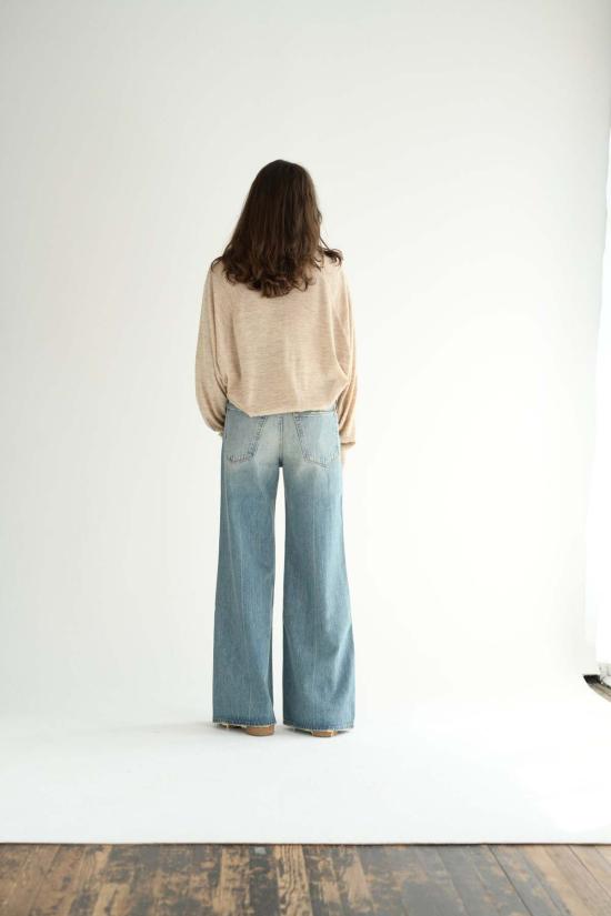  보부틱 긴팔 티셔츠 구역 설정 셔츠 오트밀 - BOBOUTIC