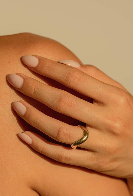  Milk & Rose 반지 밀크 & 로즈 웨이브 링