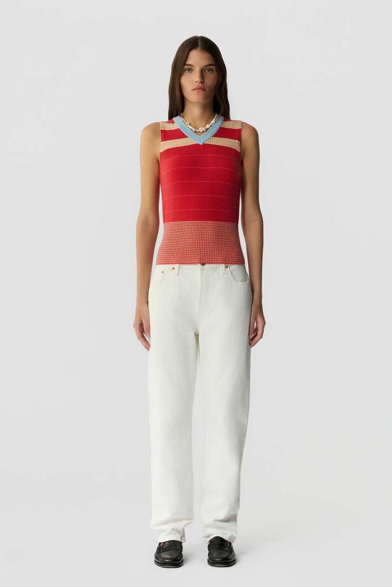  게스트 인 레지던스 베스트 대학 스트라이프 조끼 - GUEST IN RESIDENCE