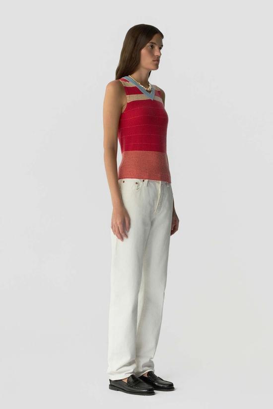  게스트 인 레지던스 베스트 대학 스트라이프 조끼 - GUEST IN RESIDENCE