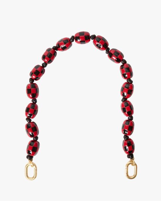  클레어 브이 가죽소품 클레어 V. 쇼티 스트랩 체크무늬 가방 스트랩