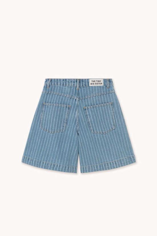 타이니 빅 시스터 데님 숏팬츠 스트라이프 버뮤다 반바지 데님 - TINY BIG SISTER