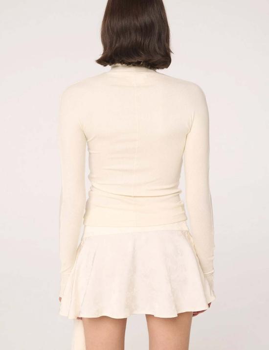  더 라인 바이 케이 긴팔 티셔츠 블릭사 탑 헤더 그레이 - THE LINE BY K