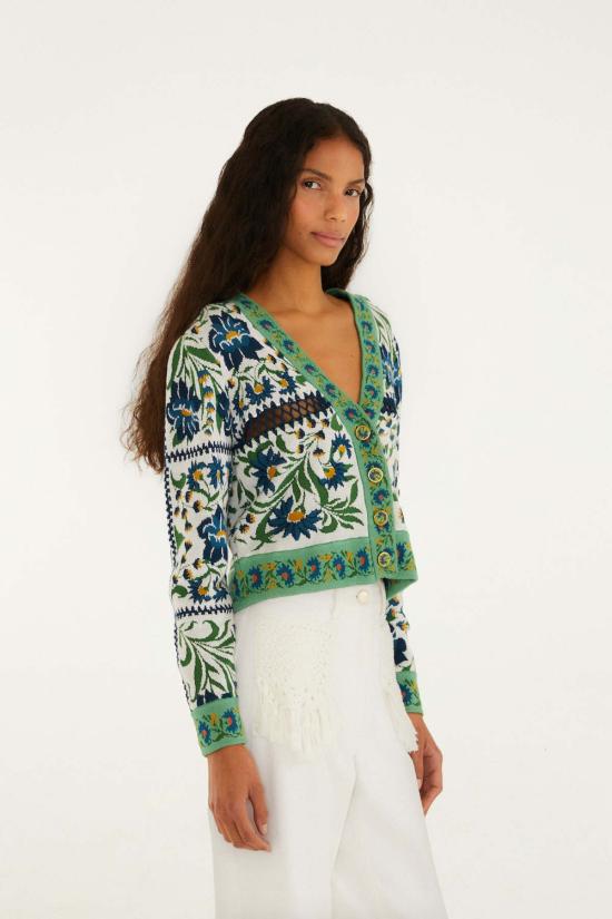  FARM Rio US 가디건 팜 리오 우스 니트  마노엘라 오프 화이트 - OTHER BRANDS