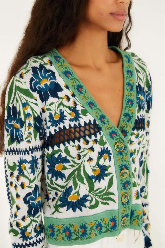  FARM Rio US 가디건 팜 리오 우스 니트  마노엘라 오프 화이트 - OTHER BRANDS