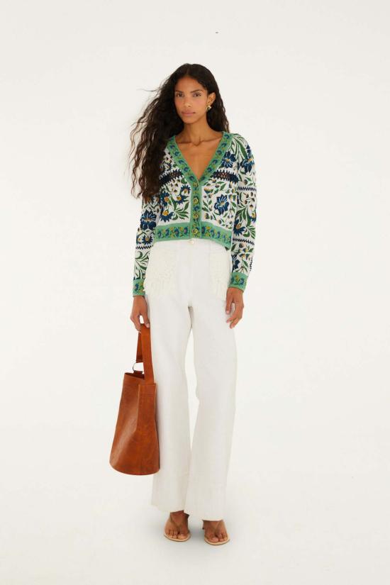  FARM Rio US 가디건 팜 리오 우스 니트  마노엘라 오프 화이트 - OTHER BRANDS