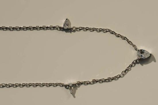  Milk & Rose 목걸이/팬던트 밀크 & 로즈 트라이앵글 젬 목걸이 - OTHER BRANDS