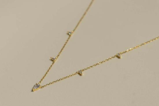  Milk & Rose 목걸이/팬던트 밀크 & 로즈 트라이앵글 젬 목걸이 - OTHER BRANDS