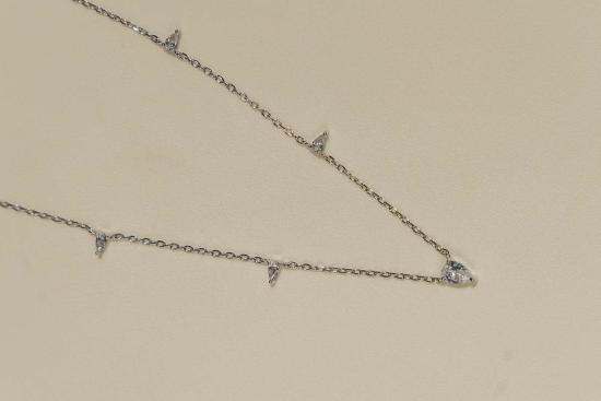  Milk & Rose 목걸이/팬던트 밀크 & 로즈 트라이앵글 젬 목걸이 - OTHER BRANDS