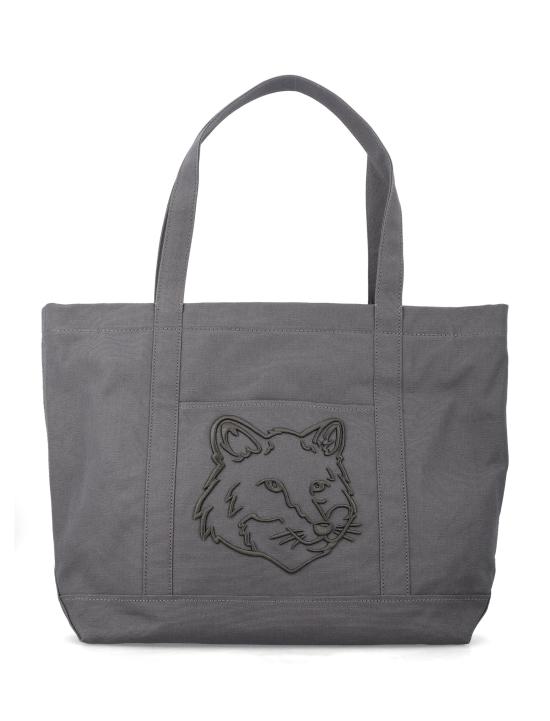 26SS 메종키츠네 라지 폭스 헤드 토트백 LW05104WW0107 0453 BELUGA