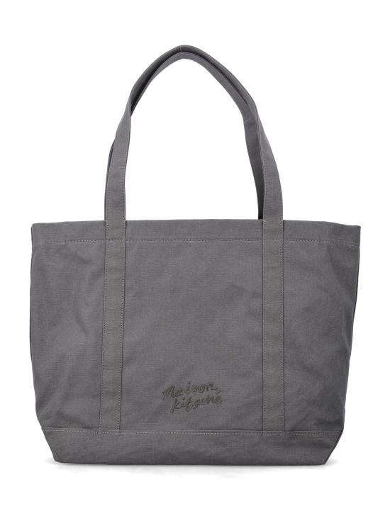 26SS 메종키츠네 라지 폭스 헤드 토트백 LW05104WW0107 0453 BELUGA - MAISON KITSUNE