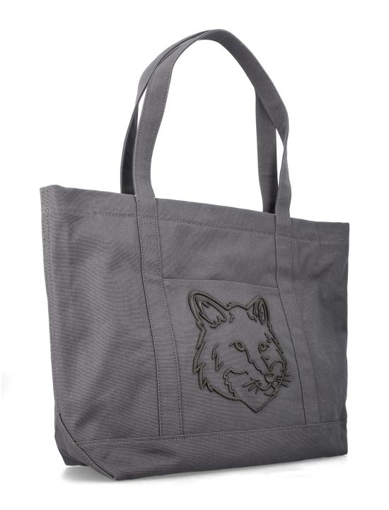 26SS 메종키츠네 라지 폭스 헤드 토트백 LW05104WW0107 0453 BELUGA - MAISON KITSUNE