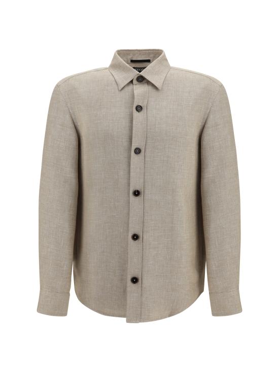 26SS 에르메네질도제냐 긴팔 셔츠 UHV75A3SOT52N03G 054 BEIGE