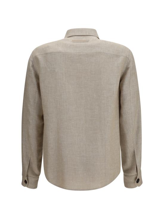 26SS 에르메네질도제냐 긴팔 셔츠 UHV75A3SOT52N03G 054 BEIGE - ERMENEGILDO ZEGNA