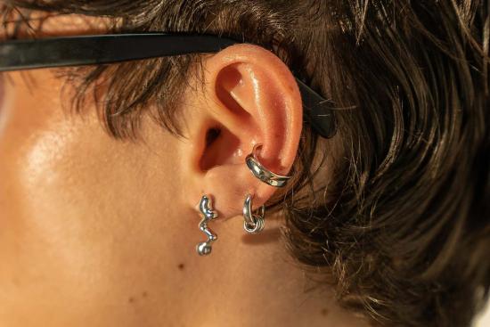  Milk & Rose 이어링 내 가게 리본 커프 이어 커프