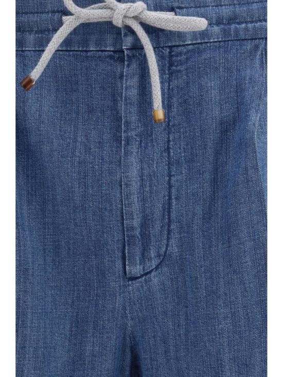 26SS 브루넬로 쿠치넬리 스트레이트 팬츠 MH263E1710 C1477 BLUE - BRUNELLO CUCINELLI