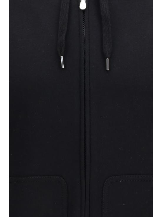 26SS 브루넬로 쿠치넬리 테크노 코튼 플리스 후드 집업 MW8639069G C101 BLACK - BRUNELLO CUCINELLI