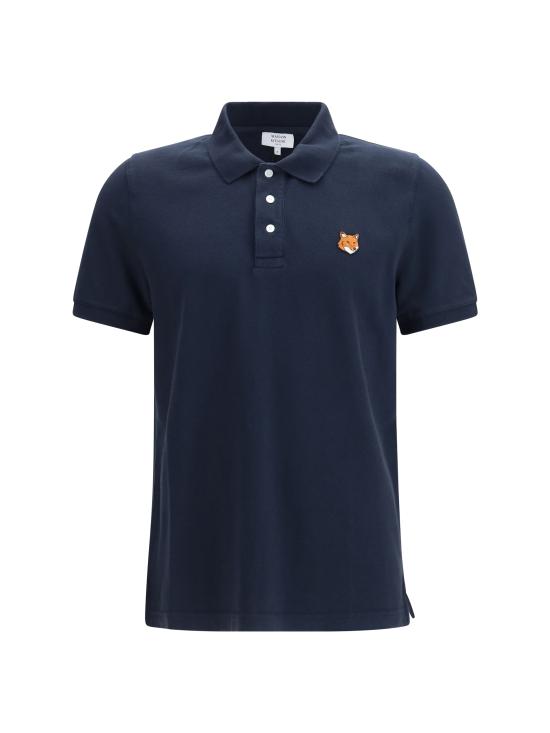 26SS 메종키츠네 폭스 헤드 레귤러 폴로 티셔츠 PM00209KP0002 0413 BLUE