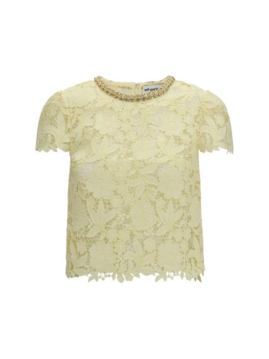 26SS 셀프 포트레이트 반팔 티셔츠 SS26096TAY YELLOW