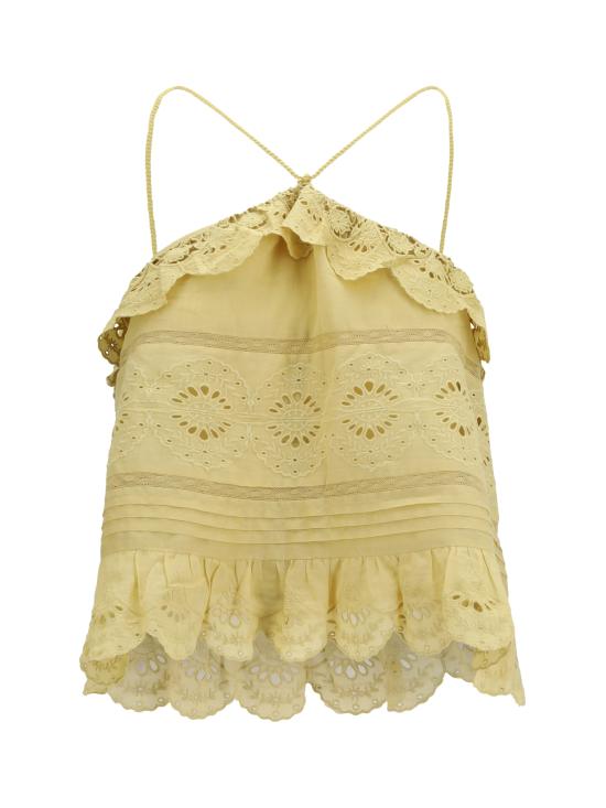 26SS 이자벨마랑에뚜왈 민소매 티셔츠 HT0769FAD1J05E 10LC YELLOW