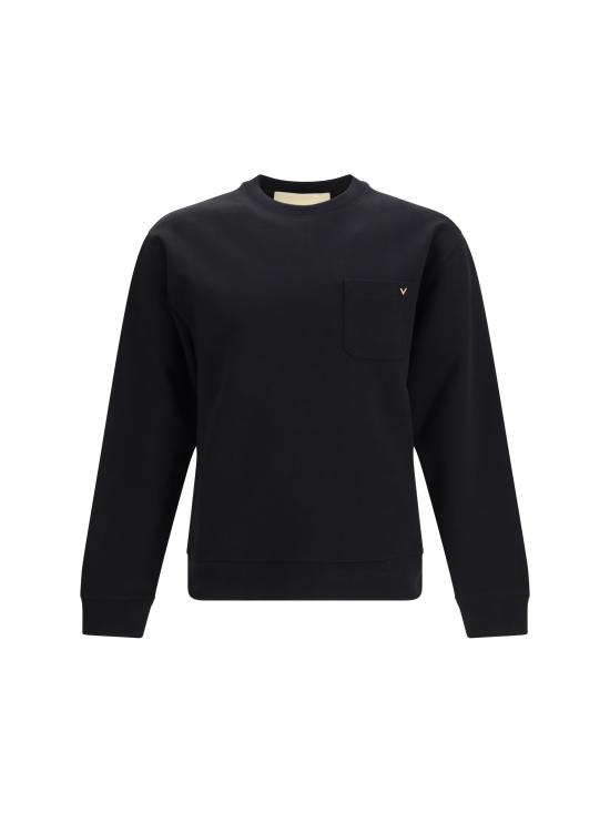 26SS 발렌티노 가라바니 후드 티셔츠 8V0MF28RBHH 0NO BLACK