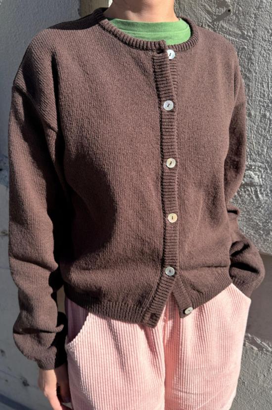  르 본 숍 가디건 르봉숍 코튼 레일라