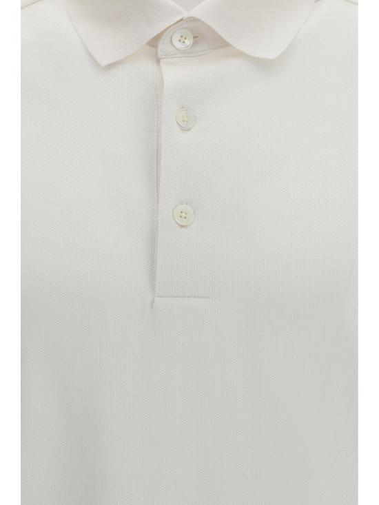 26SS 에르메네질도제냐 폴로 티셔츠 UH341A3H786N01 001 WHITE - ERMENEGILDO ZEGNA