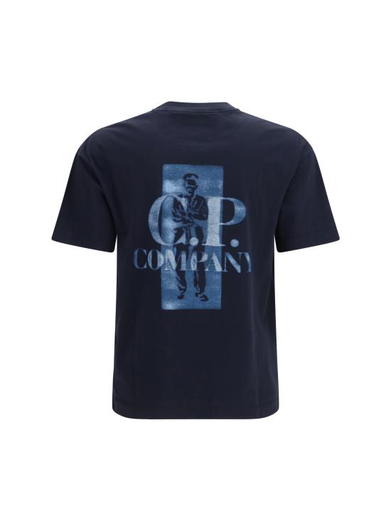 26SS 씨피 컴퍼니 반팔 티셔츠 20CMTS143A110579W 888 BLUE - C.P. COMPANY